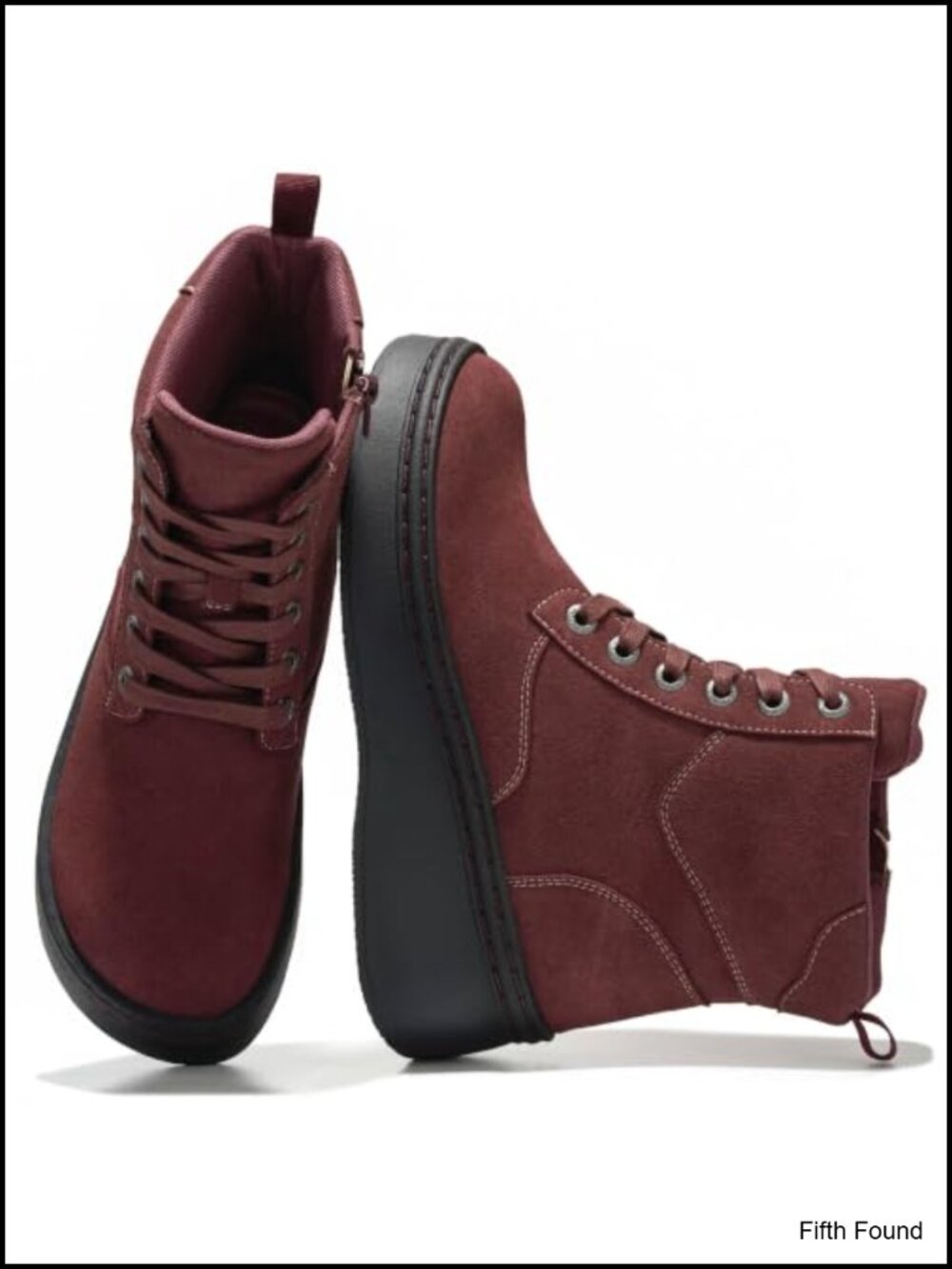 Women's Leather Platform Ankle Boots 2.83in Heel Zip Closure